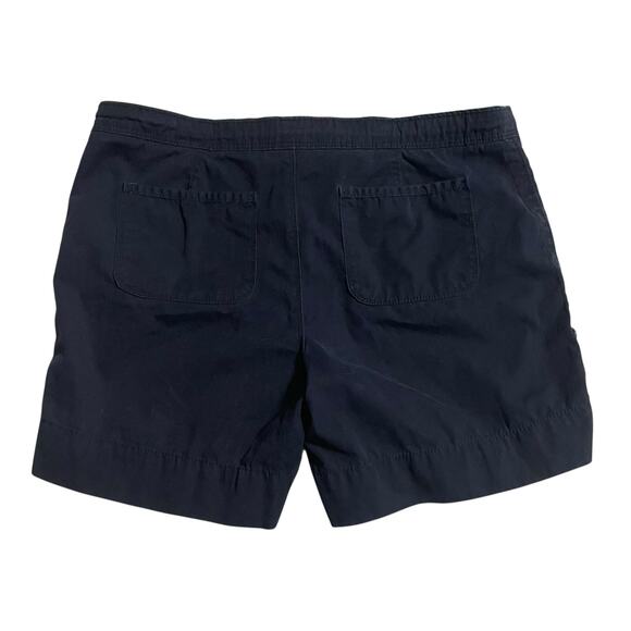 J. Crew Womens Shorts Size 8 Navy Blue Twill Chino City Fit Zip Fly Drawstring - Picture 2 of 11